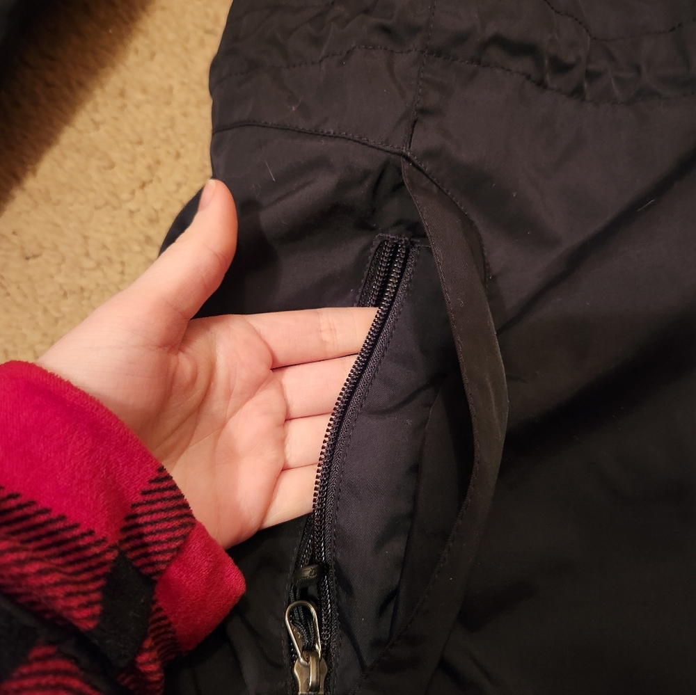 L.L.Bean Black Fur Lined Hooded Coat - Picture 11 of 12